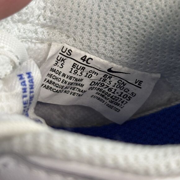 Nike Baby Toddler Boy Girl Dunk Low Sneakers Shoes Hyper Royal White Size 4 4C - Picture 7 of 8